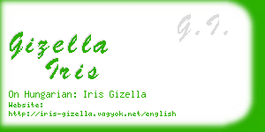 gizella iris business card